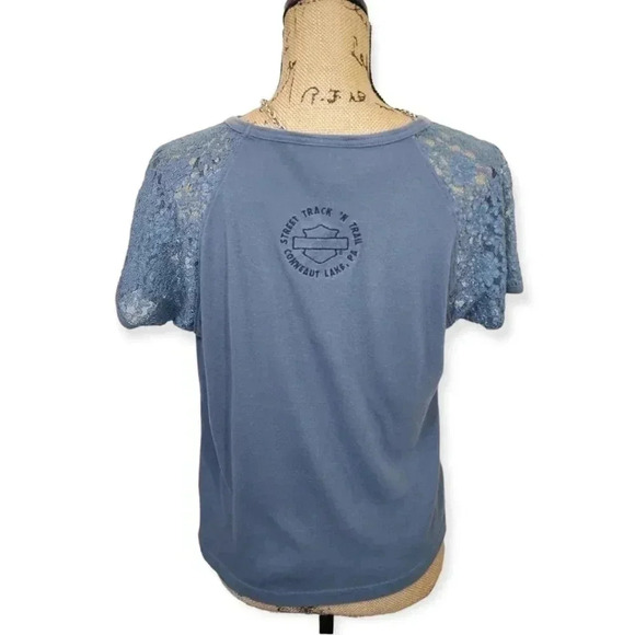 Harley Davidson Y2K (2000) lace sleeve tee. Size Large - Picture 3 of 5